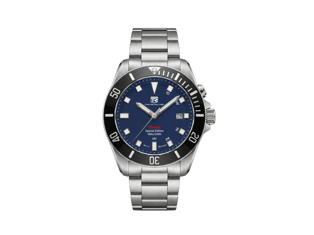 Montre Automatique Time Revolution TRmatic Ocean, 42 mm, Bleu, TR02.02MB
