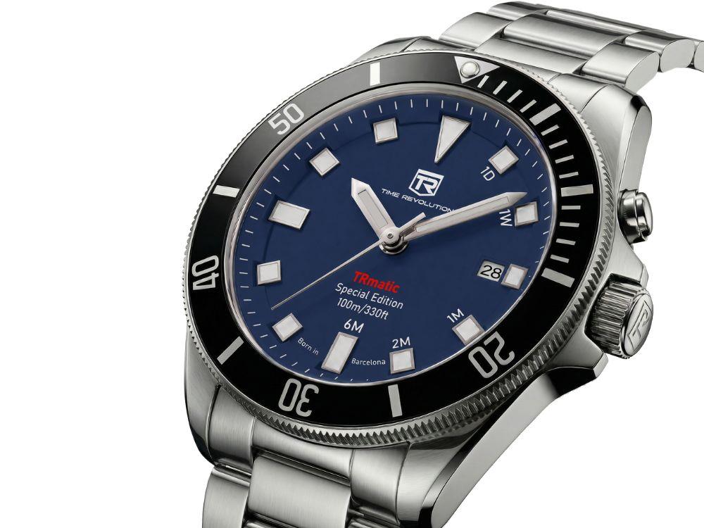 Montre Automatique Time Revolution TRmatic Ocean, 42 mm, Bleu, TR02.02MB