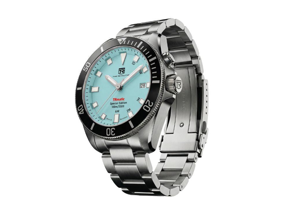 Montre Automatique Time Revolution TRmatic Aqua, 42 mm, Turquoise, TR02.03MB