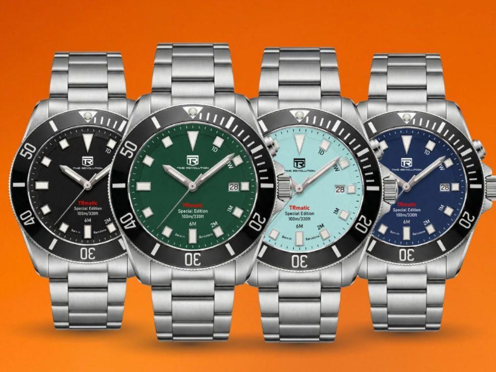 Montre Automatique Time Revolution TRmatic Aqua, 42 mm, Turquoise, TR02.03MB