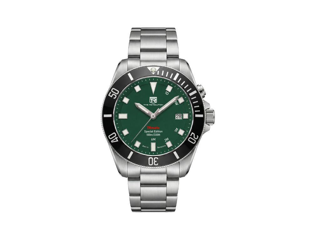 Montre Automatique Time Revolution TRmatic, 42 mm, Vert, TR02.04MB