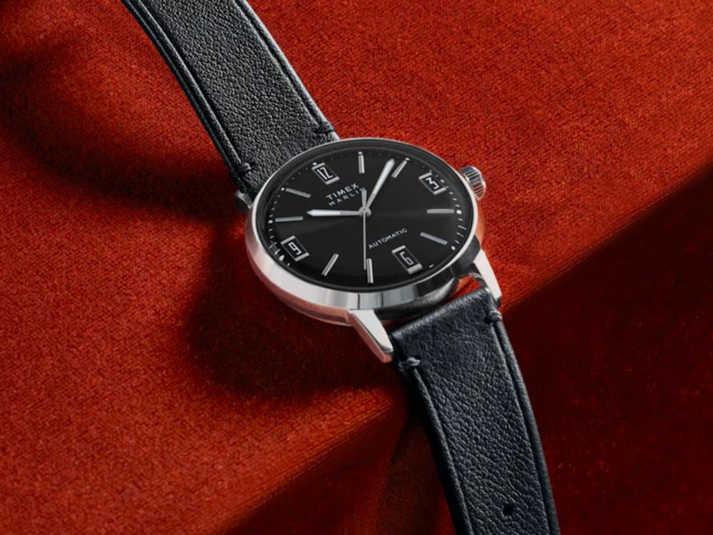 Montre Automatique Timex Marlin Men’s Leather, Noir, 40 mm, TW2W59700
