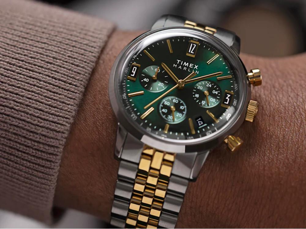 Montre à Quartz Timex Marlin, Vert, 40 mm, TW2W60000A