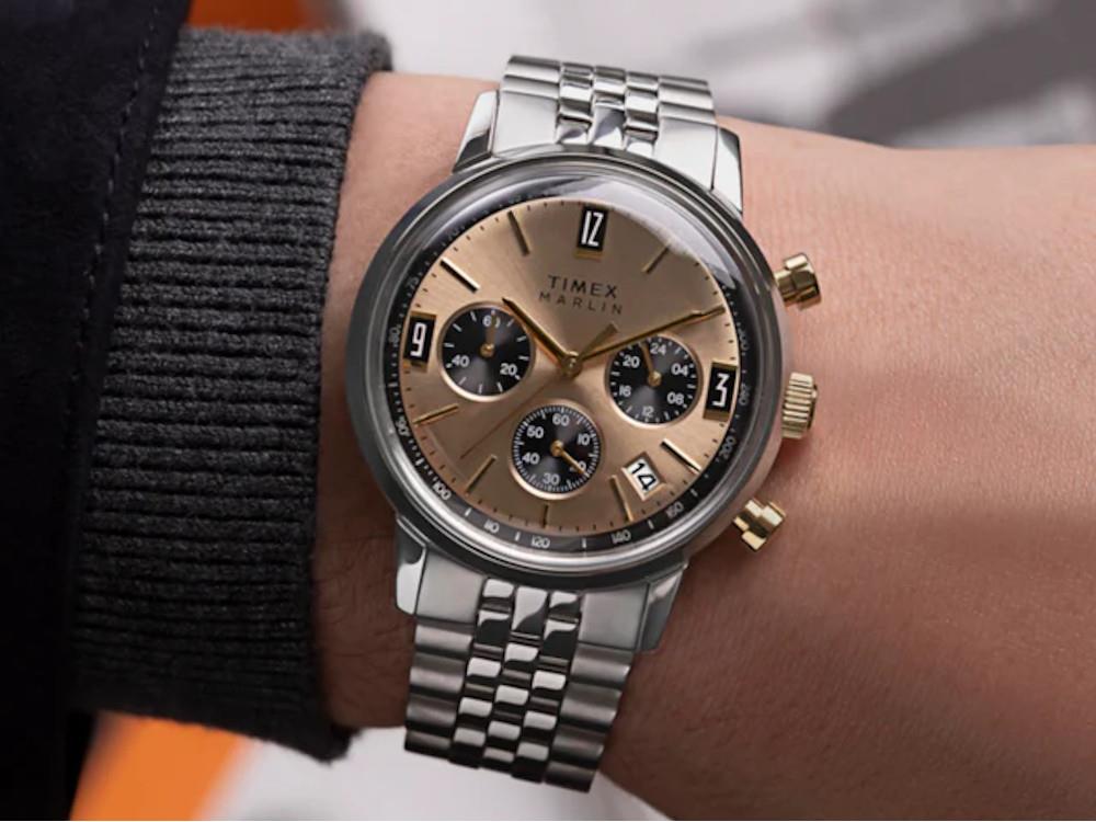 Montre à Quartz Timex Marlin, Bronze, 40 mm, TW2W60100