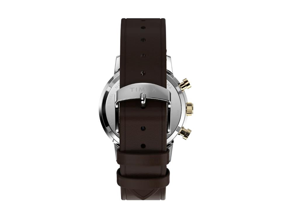 Montre à Quartz Timex Marlin Men's Leather, Bleu, 40 mm, TW2W60400A