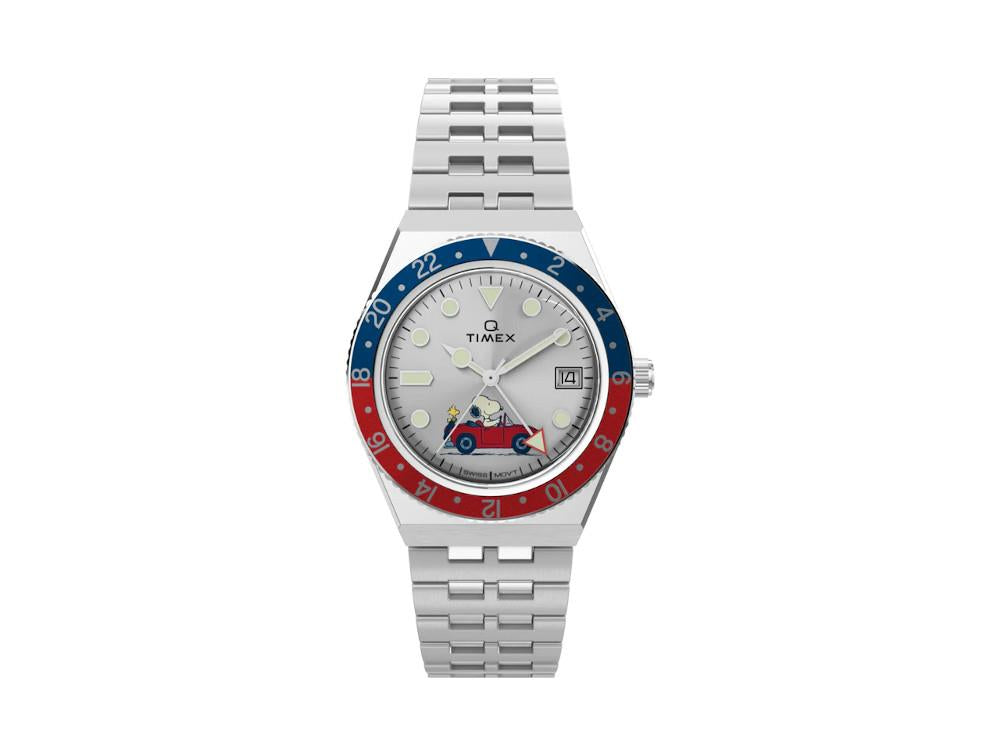Montre à Quartz Timex x Peanuts Q Timex, Argent, 38 mm, TW2W83300