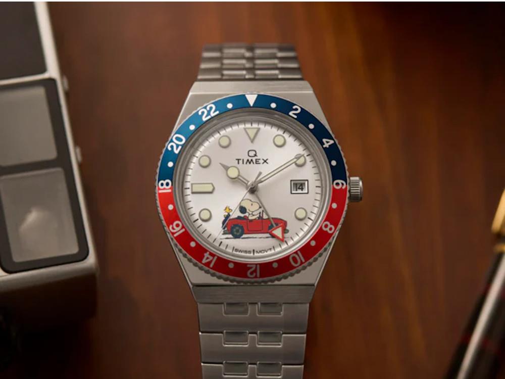 Montre à Quartz Timex x Peanuts Q Timex, Argent, 38 mm, TW2W83300