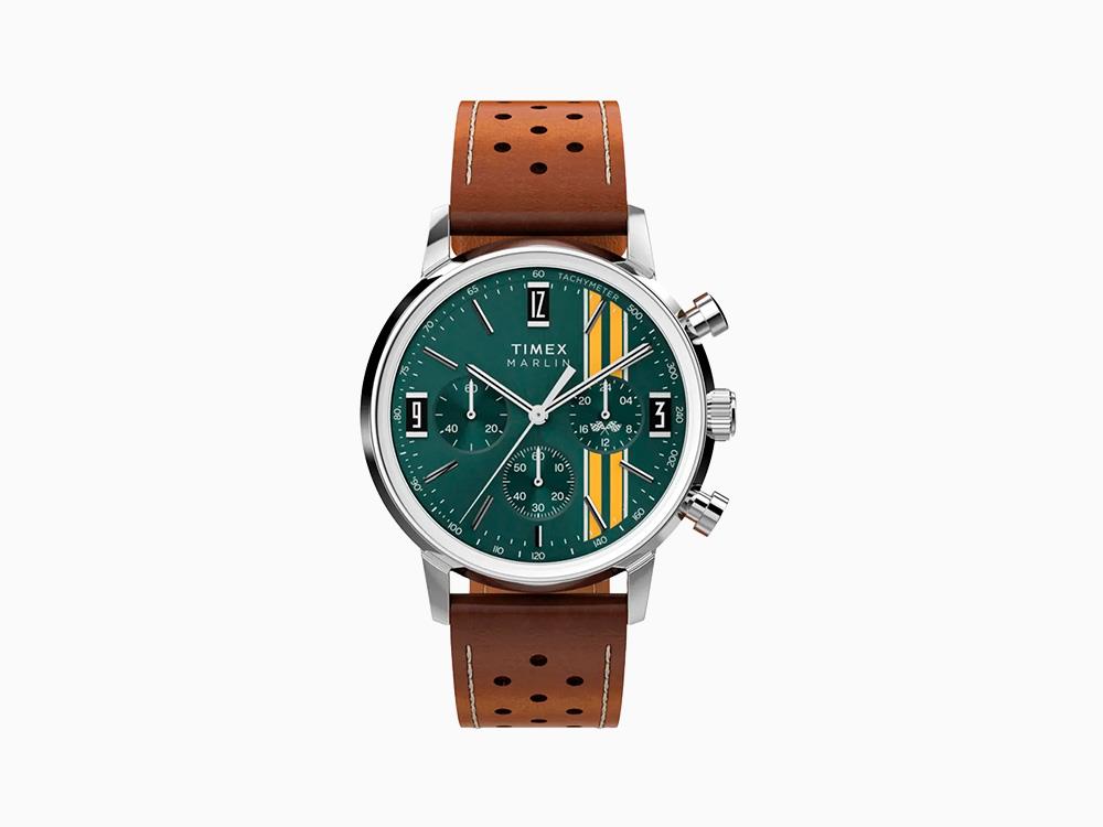 Montre à Quartz Timex Marlin, Vert, 40 mm, Chronographe, TW2W99100