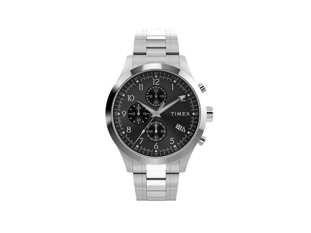 Montre Quartz Timex Trend Dress Chronograph, Noir, 43mm, TW2Y01400