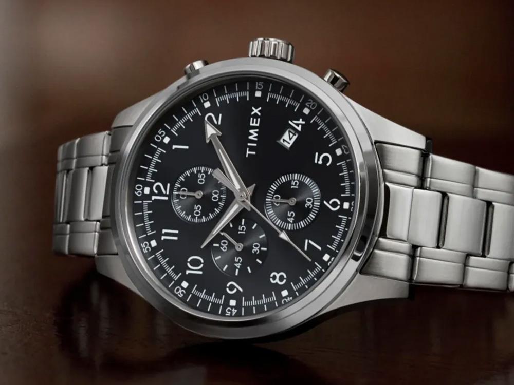 Montre Quartz Timex Trend Dress Chronograph, Noir, 43mm, TW2Y01400