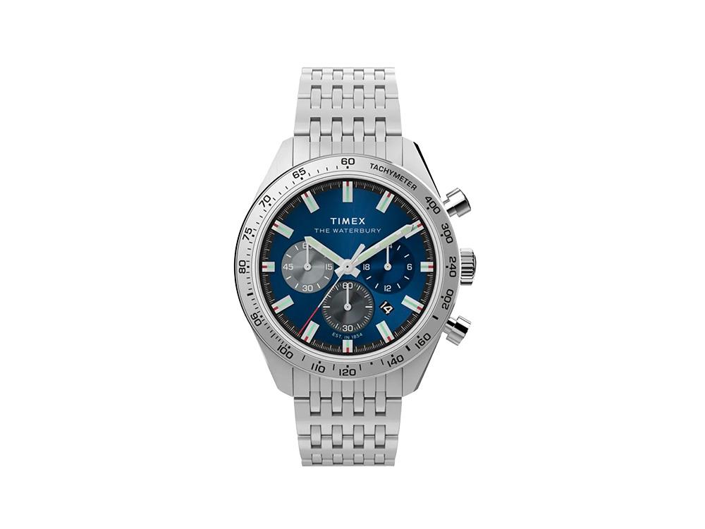 Montre Quartz Timex Waterbury Traditional, Bleu, 41 mm, Chronographe, TW2Y18500