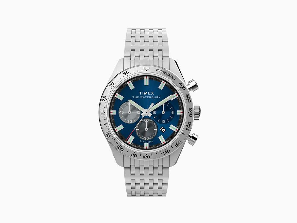 Montre Quartz Timex Waterbury Traditional, Bleu, 41 mm, Chronographe, TW2Y18500