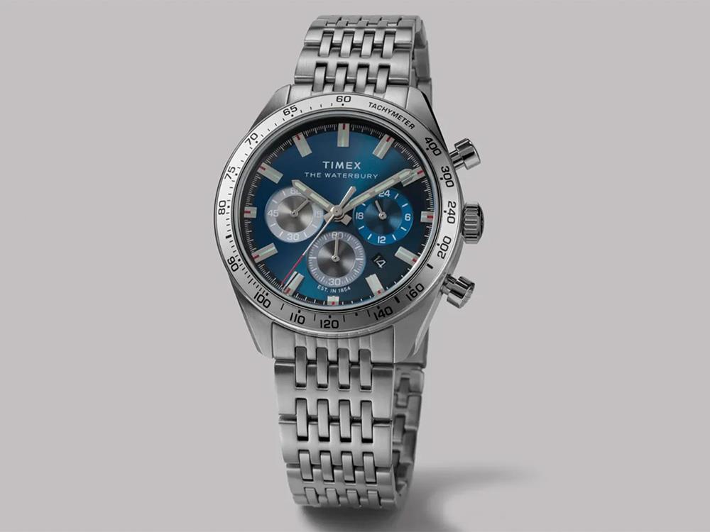 Montre Quartz Timex Waterbury Traditional, Bleu, 41 mm, Chronographe, TW2Y18500
