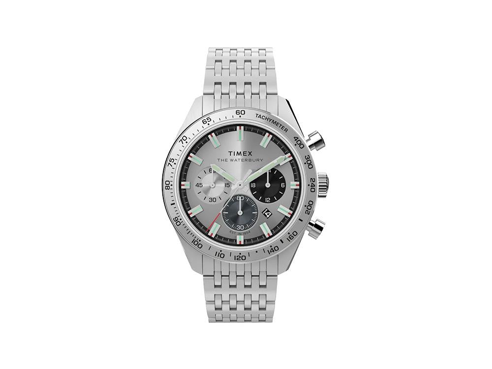 Montre à Quartz Timex Waterbury, Argent, 41 mm, Chronographe, TW2Y18700