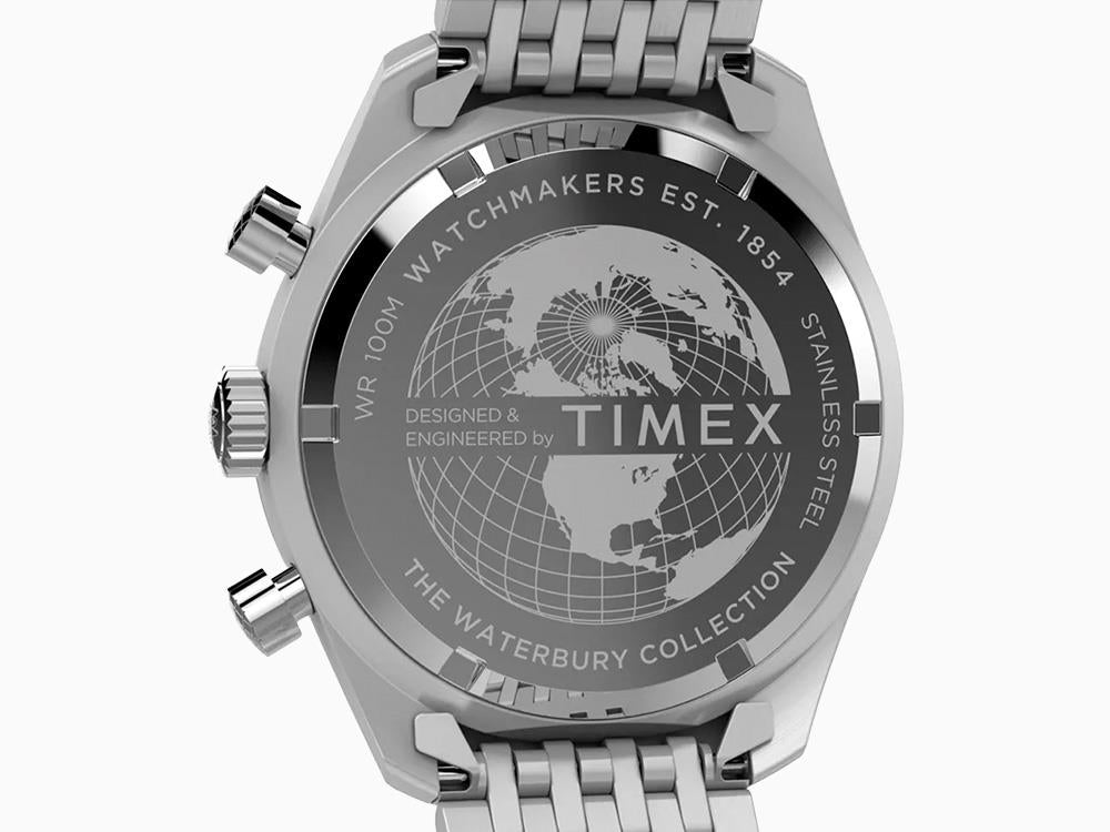 Montre à Quartz Timex Waterbury, Argent, 41 mm, Chronographe, TW2Y18700