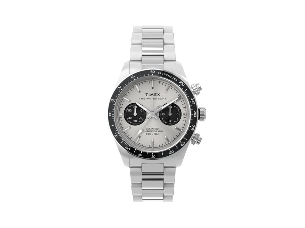 Montre à Quartz Timex The Waterbury, Argent, 39 mm, Chronographe, TW2Y19200