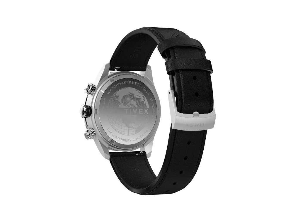 Montre à Quartz Timex Waterbury Heritage, Argent, 39 mm, Chronographe, TW2Y19300
