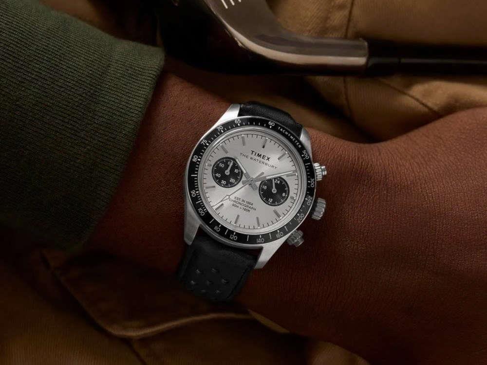 Montre à Quartz Timex Waterbury Heritage, Argent, 39 mm, Chronographe, TW2Y19300