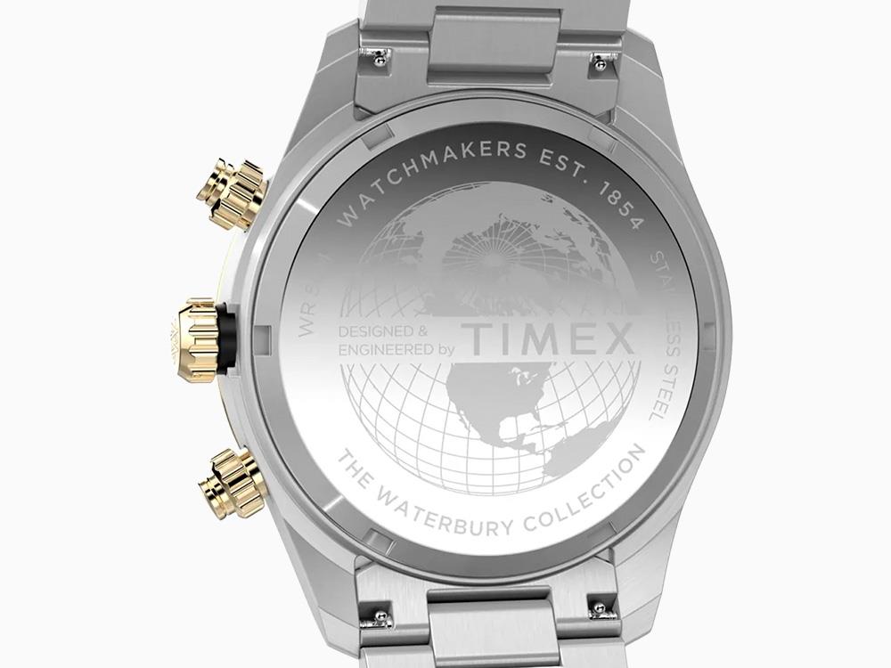 Montre à Quartz Timex Waterbury Heritage, Noir, 39 mm, Chronographe, TW2Y24000