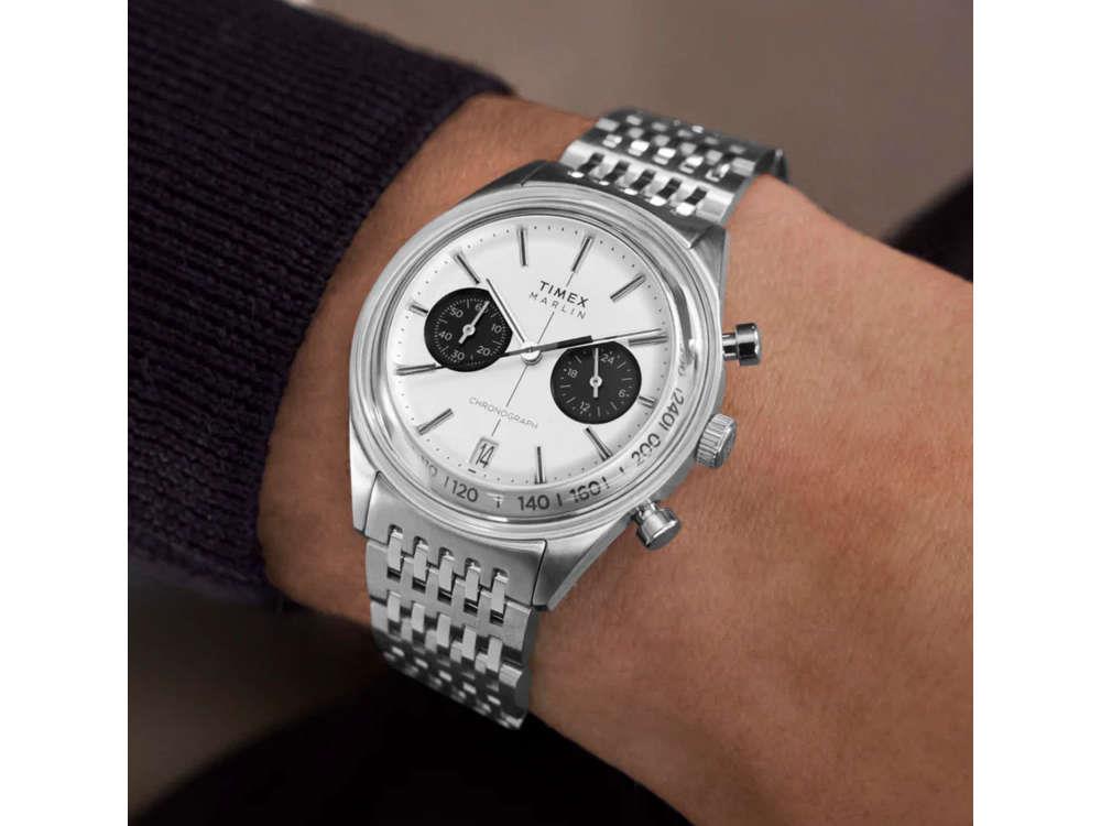 Montre à Quartz Timex Marlin Jet, Argent, 40 mm, Chronographe, TW2Y24600