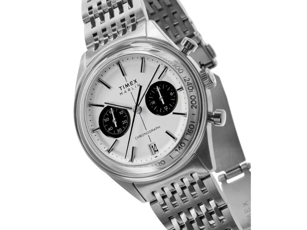 Montre à Quartz Timex Marlin Jet, Argent, 40 mm, Chronographe, TW2Y24600