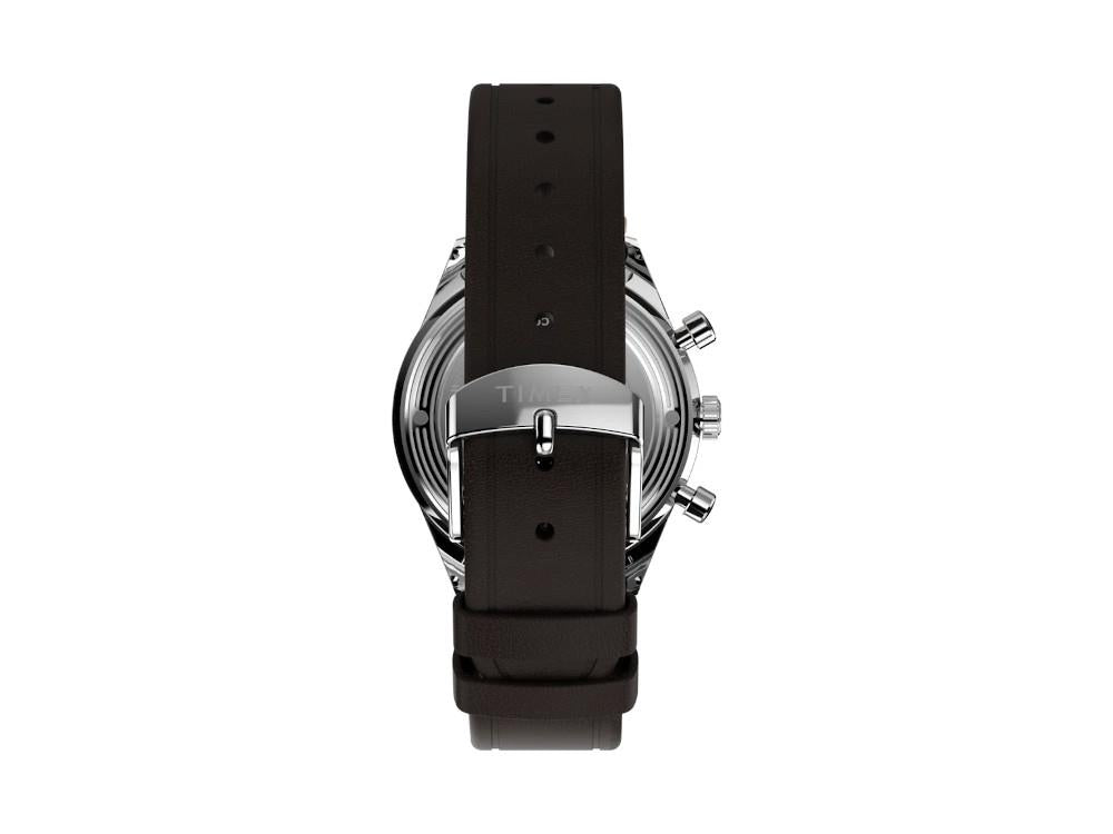 Montre à Quartz Timex Marlin, Acier Recyclé, Marron, Chronographe,TW2Y24700