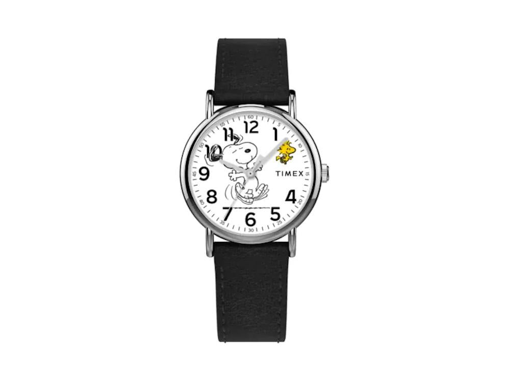 Montre à Quartz Timex Weekender Peanuts Snoopy, Blanc, 38 mm, TW2Y31000