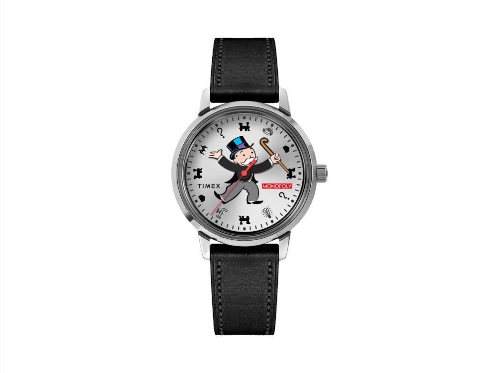 Montre Automatique Timex  Monopoly  Marlin, Acier, Argent, 38 mm, TW2Y46900