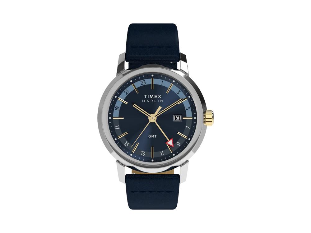 Montre Automatique Timex Marlin, Acier Recyclé, Bleu, 40 mm, TW2Y47900