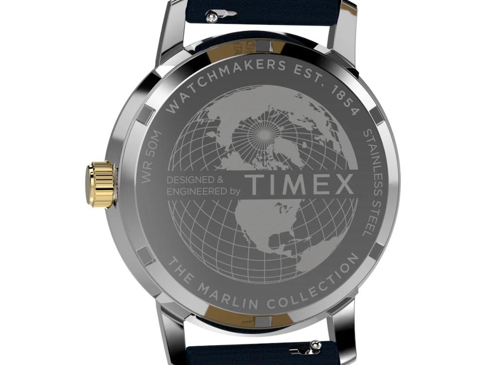 Montre Automatique Timex Marlin, Acier Recyclé, Bleu, 40 mm, TW2Y47900
