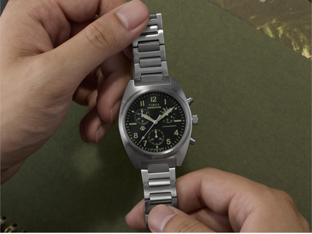 Montre à Quartz Timex Expedition Capstone Chrono, Noir, 41 mm, TW2Y61200
