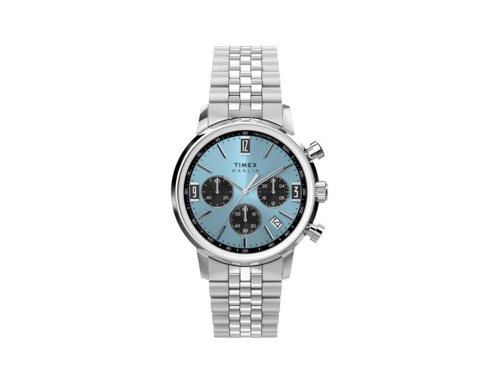 Montre à Quartz Timex Marlin, Bleu, 40 mm, Chronographe, TW2Y66500
