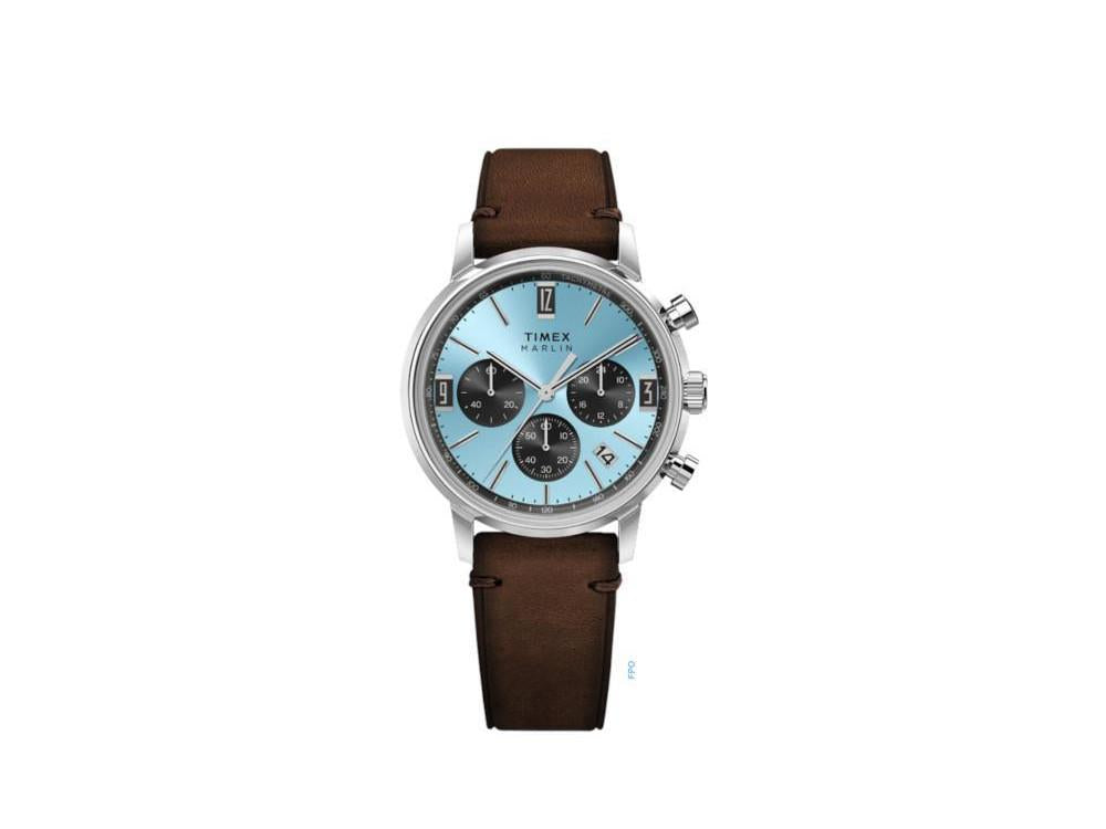 Montre à Quartz Timex Marlin, Bleu, 40 mm, Chronographe, TW2Y66600