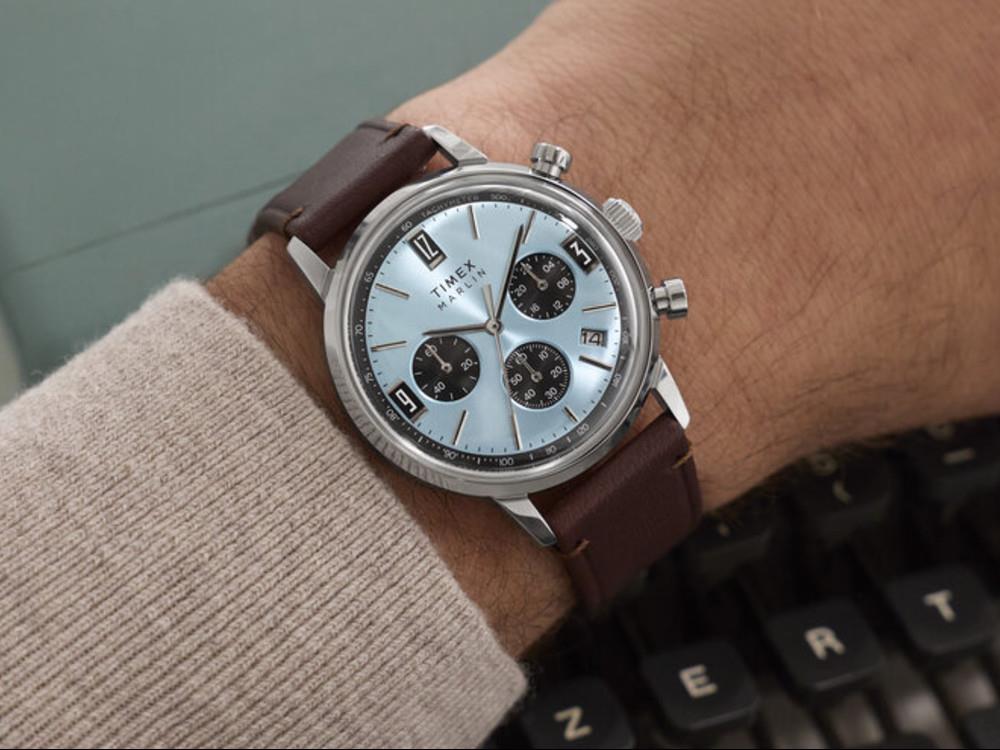 Montre à Quartz Timex Marlin, Bleu, 40 mm, Chronographe, TW2Y66600