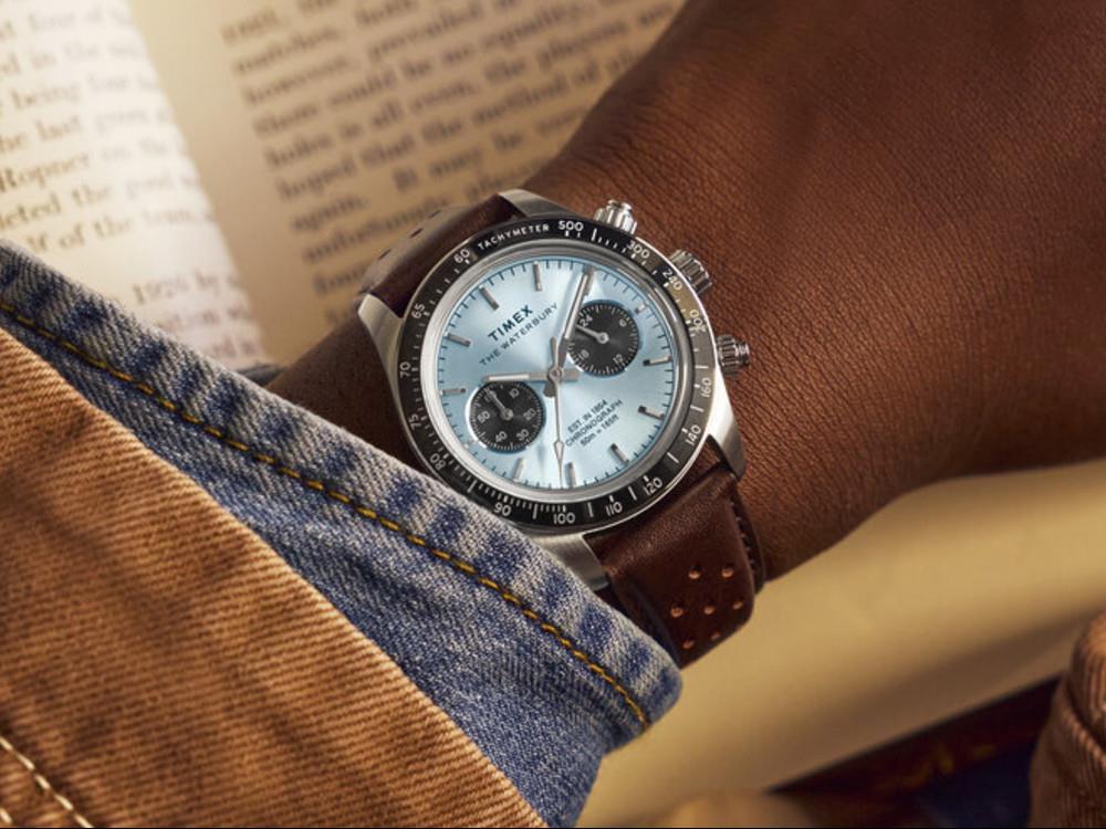 Montre à Quartz Timex The Waterbury, Bleu, 39 mm, Chronographe, TW2Y70600