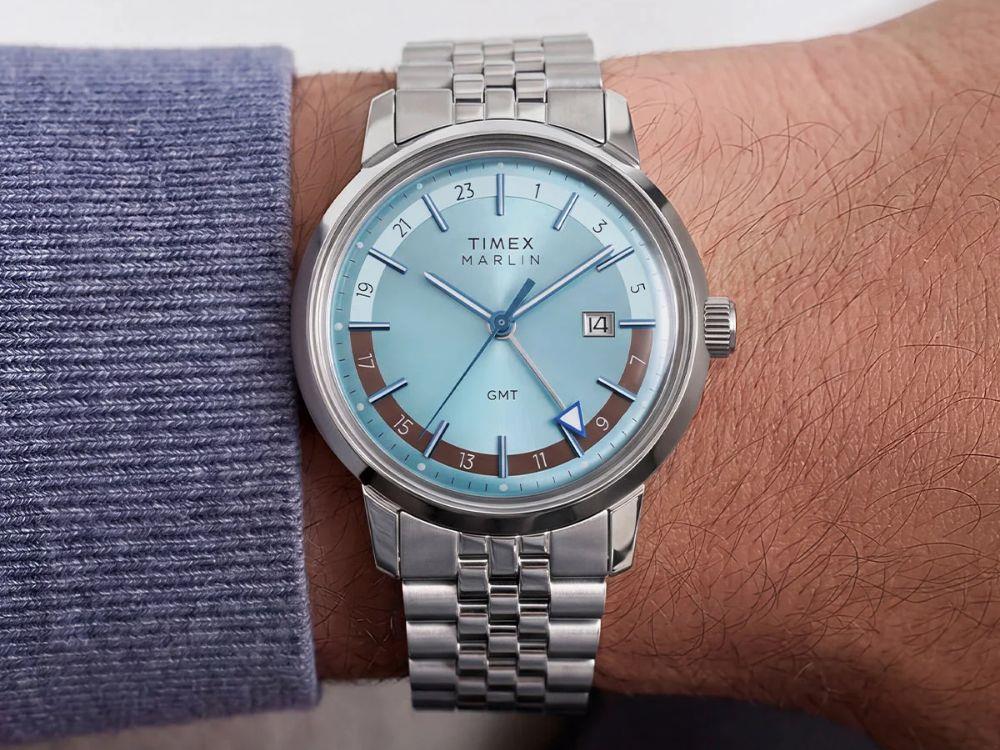 Montre à Quartz Timex Marlin, Bleu Clair, 40 mm, TW2Y84100
