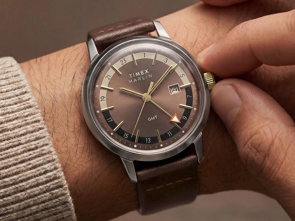 Montre à Quartz Timex Marlin, Marron, 40 mm, TW2Y84200