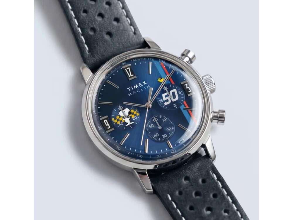 Montre à Quartz Timex Peanuts Marlin, Bleu, 40 mm, TW2Y85300