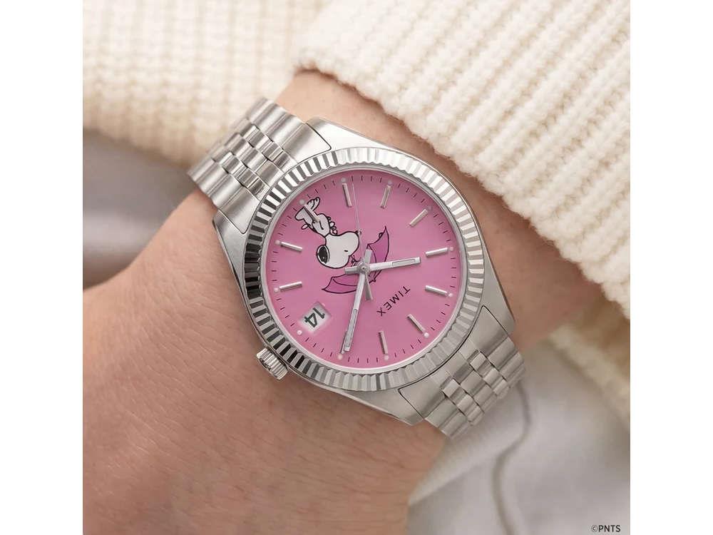 Montre à Quartz Timex Legacy Peanuts Snoopy Umbrella, Rosa, 34 mm, TW2Y85500