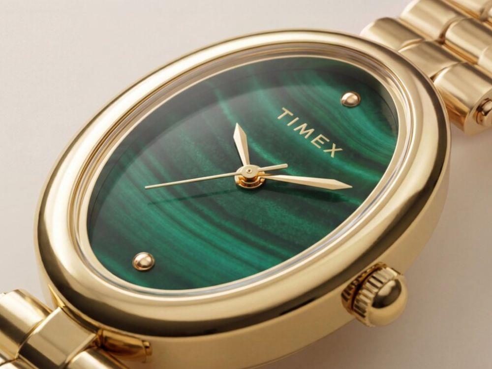 Montre à Quartz Timex Cavatina Main Line Luxe, Vert, 22 mm, TW2Y86100