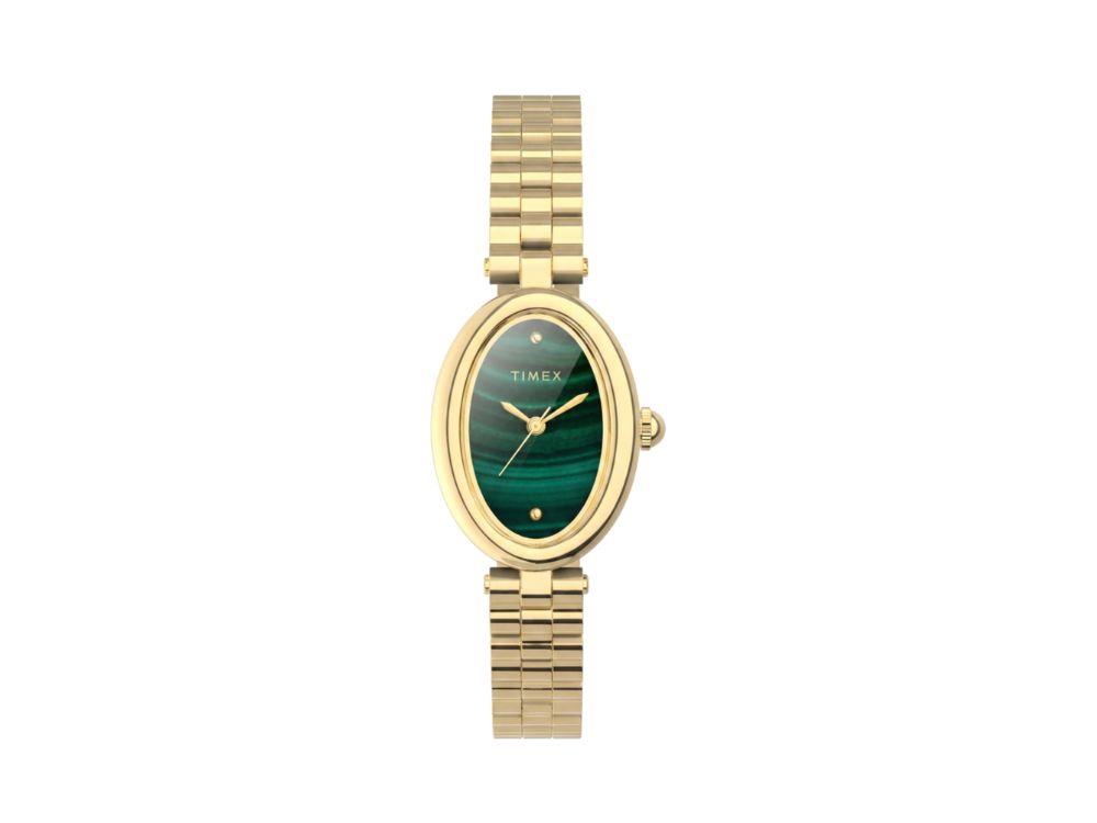 Montre à Quartz Timex Cavatina Main Line Luxe, Vert, 22 mm, TW2Y86100