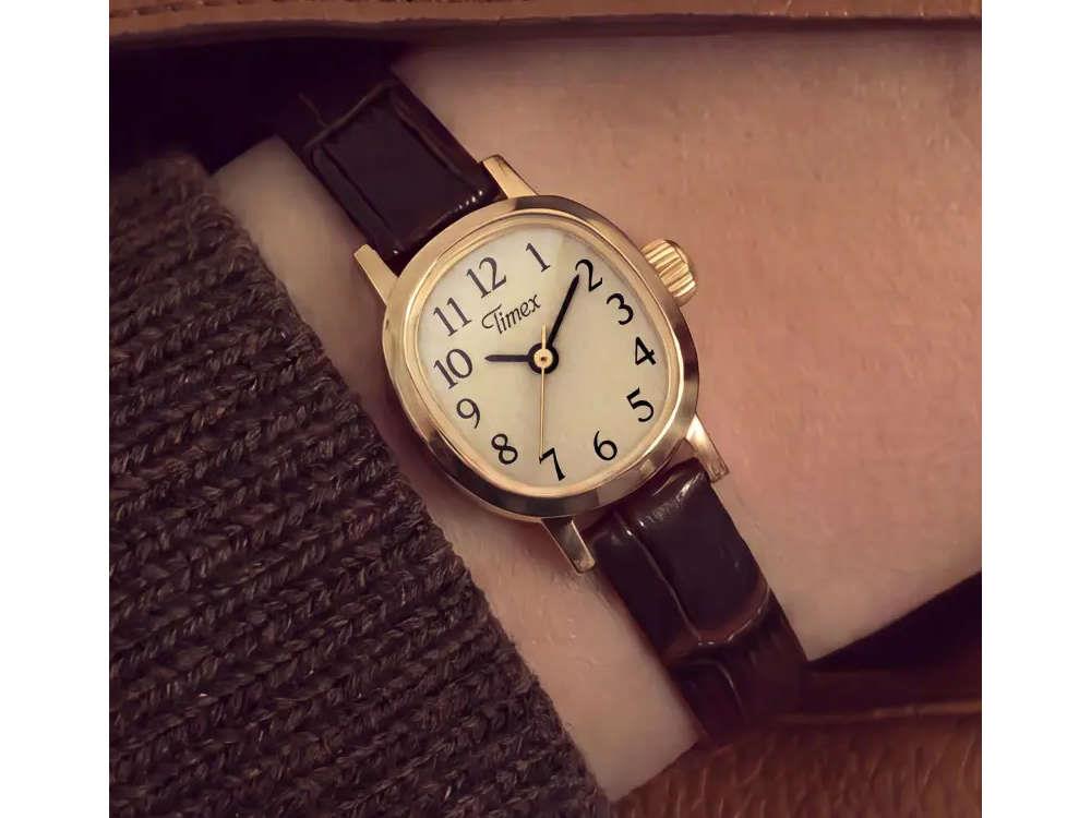 Montre à Quartz Timex Cavatina Main Line, Laiton, Beige, TW2Y87700