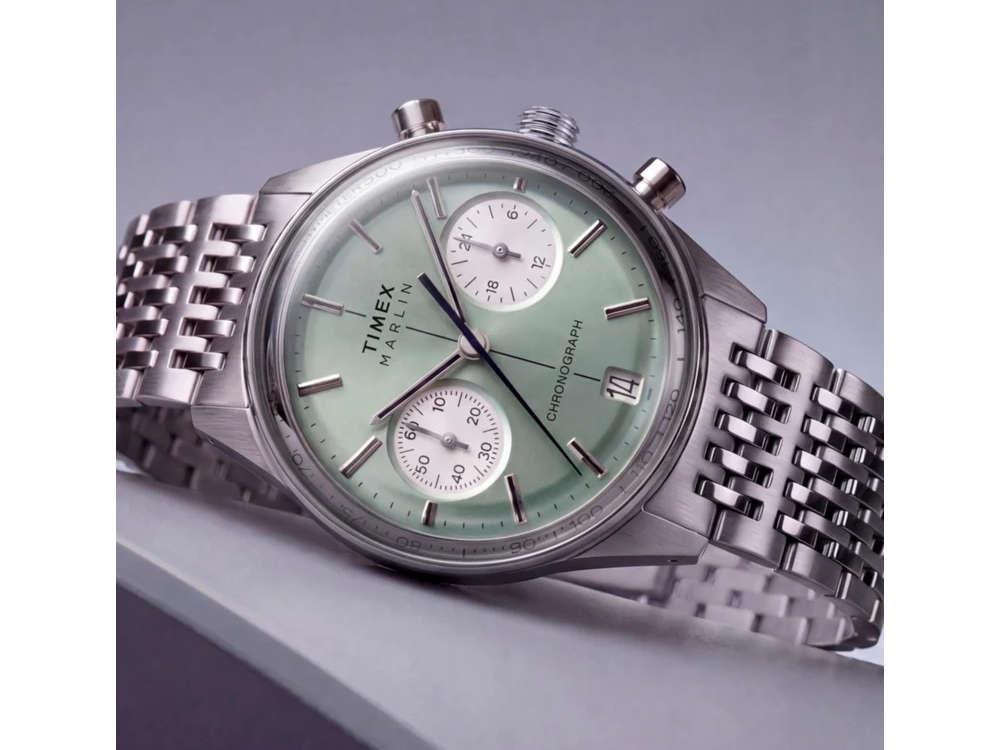 Montre à Quartz Timex Marlin Jet, Vert, 40 mm, Chronographe, TW2Y89800
