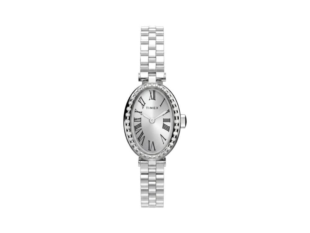 Montre à Quartz Timex Cavatina Main Line, Laiton, Argent, TW2Y90000