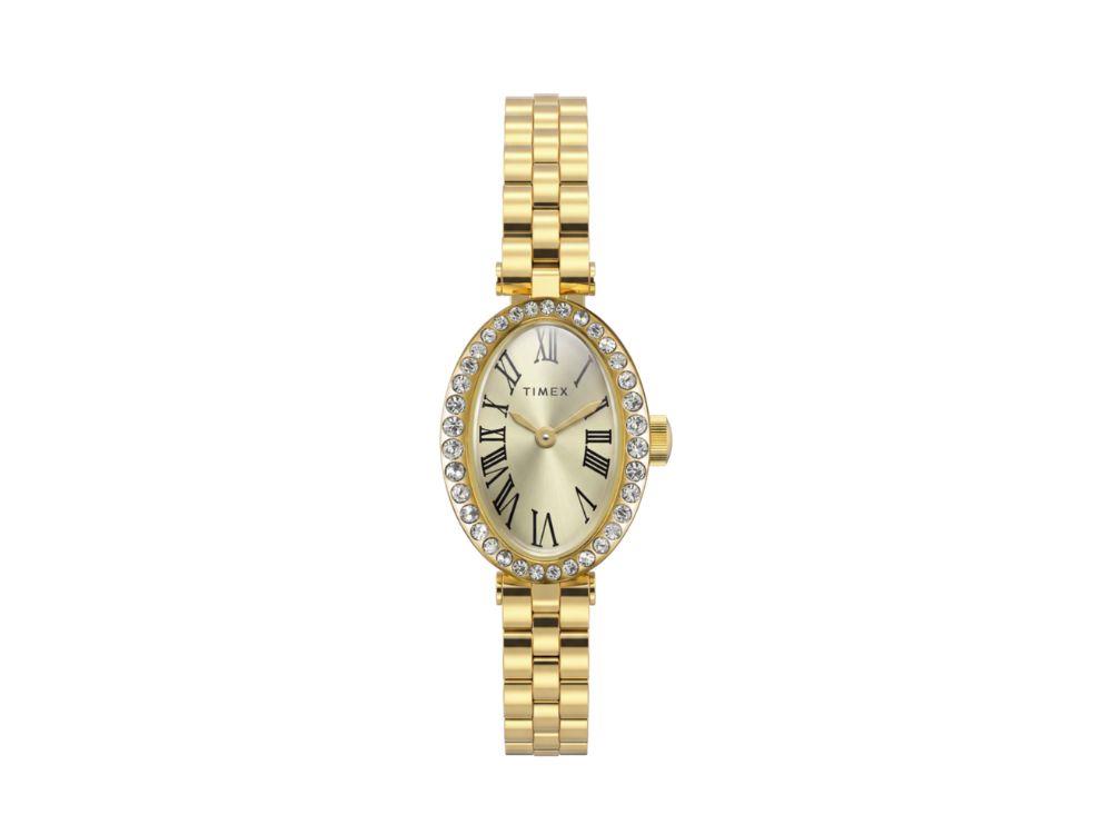 Montre à Quartz Timex Cavatina Main Line, Laiton, Doré, TW2Y90100