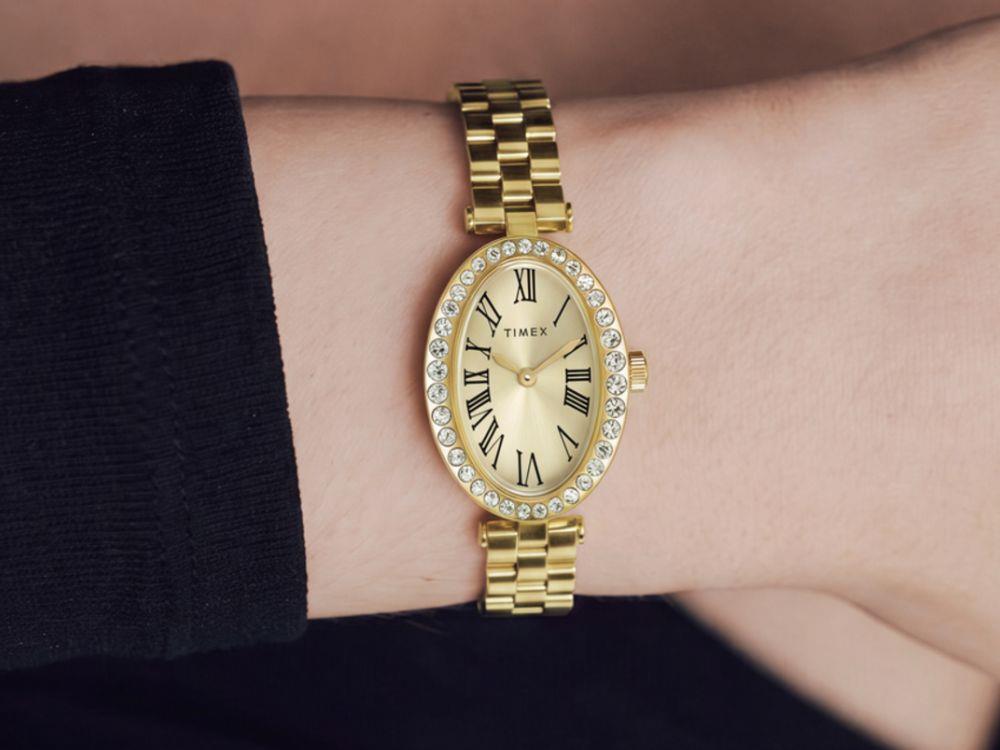Montre à Quartz Timex Cavatina Main Line, Laiton, Doré, TW2Y90100