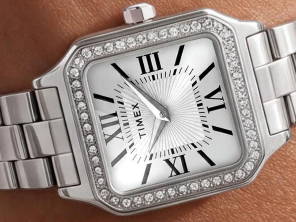 Montre à Quartz Timex Trend Addison, Laiton, Argent, TW2Y90300