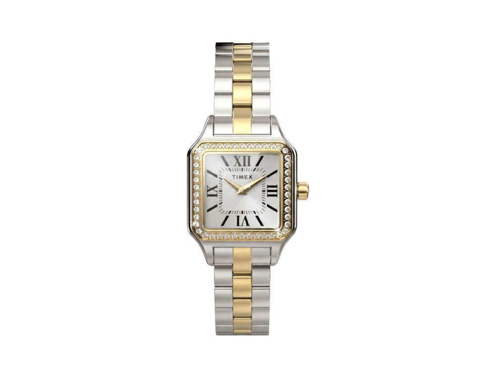 Montre à Quartz Timex Trend Addison, Laiton, Argent, TW2Y90400
