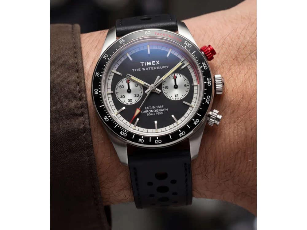 Montre à Quartz Timex The Waterbury Heritage Chronograph, Noir, 39 mm, TW2Y93300