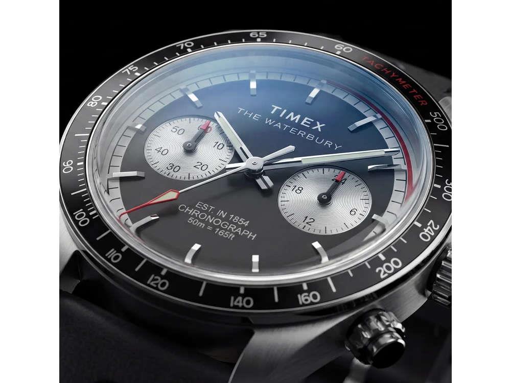Montre à Quartz Timex The Waterbury Heritage Chronograph, Noir, 39 mm, TW2Y93300